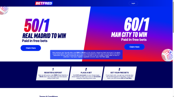 Betfred Odds Boost offer