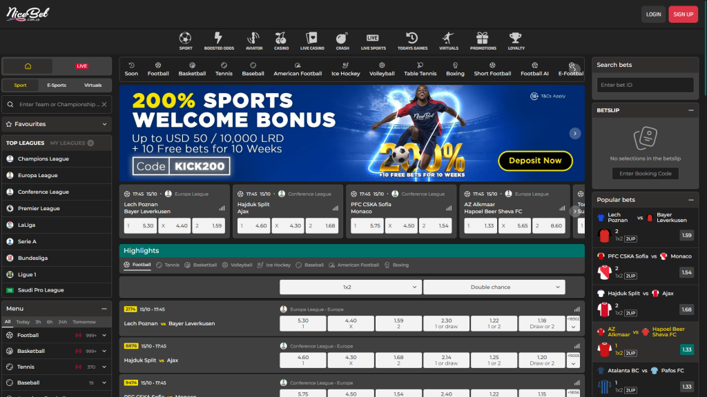 Nicebet Liberia sportsbook