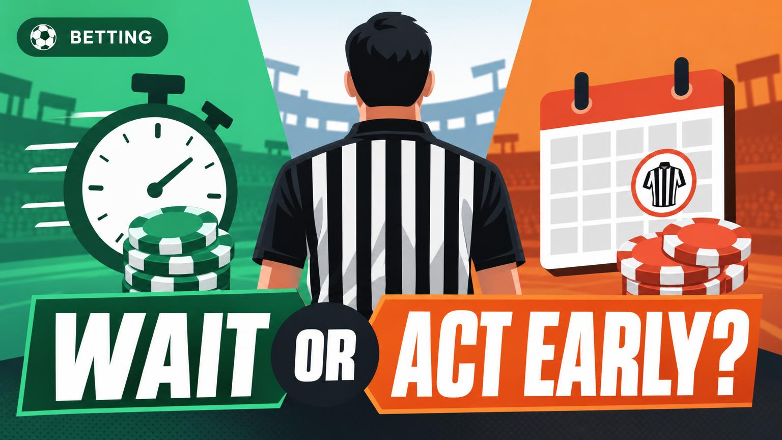 Betting Before the Referee Appointment: Wait or Act Early?